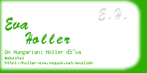 eva holler business card